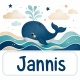 Tasse »Wal mit Name Jannis«