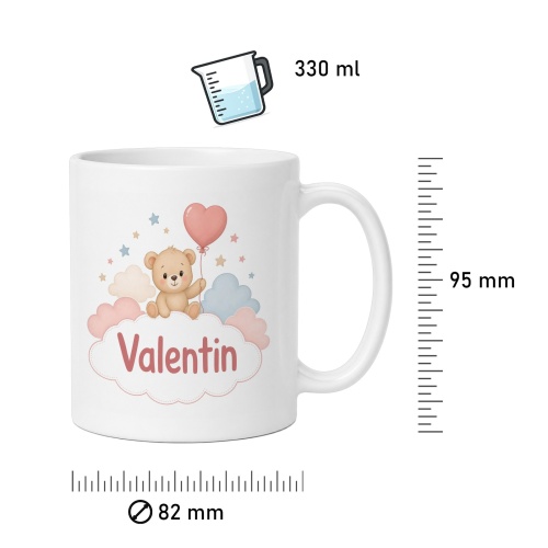 Tasse »Valentin Bär mit Herzluftballon«