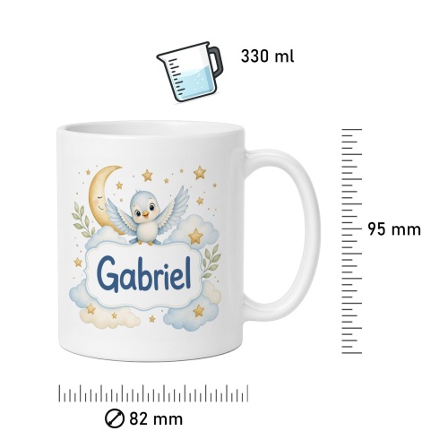 Tasse »Gabriel mit Vogel und Mond«