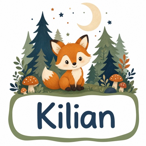 Tasse »Waldfuchs mit Name Kilian«