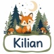 Tasse »Waldfuchs mit Name Kilian«