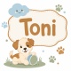 Tasse »Toni Hundemotiv mit Name«