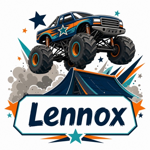Tasse »Monstertruck mit Name Lennox«