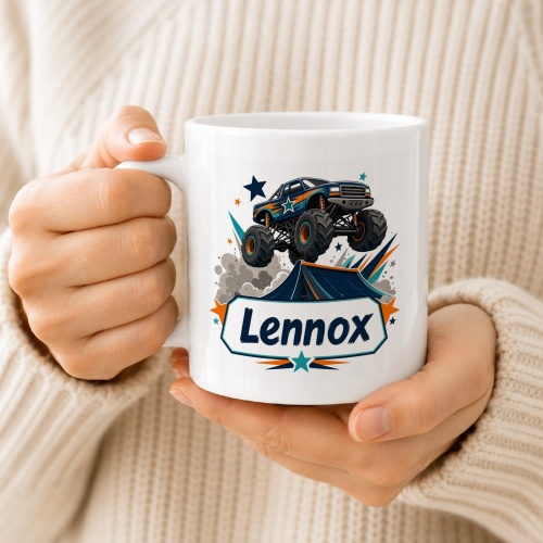 Tasse »Monstertruck mit Name Lennox«