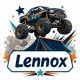 Tasse »Monstertruck mit Name Lennox«
