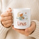 Tasse »Fuchs auf Wolke – Name Linus«