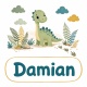 Tasse »Dino mit Name Damian«