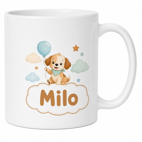 Tasse »Milo Hund Ballon Wolken«