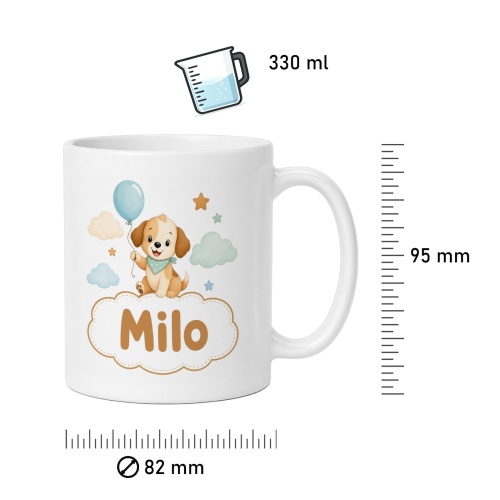 Tasse »Milo Hund Ballon Wolken«