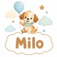 Tasse »Milo Hund Ballon Wolken«