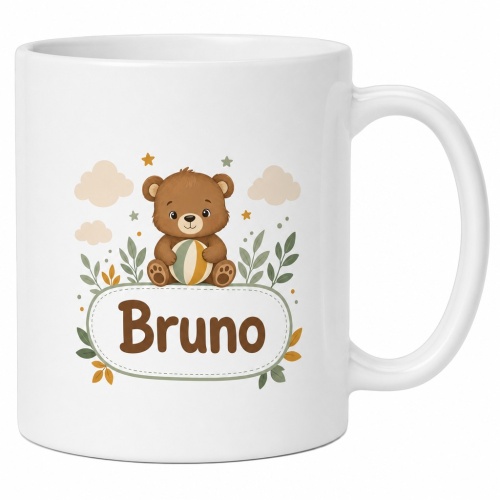 Tasse »Bärchen mit Name Bruno«