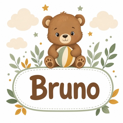 Tasse »Bärchen mit Name Bruno«