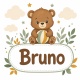 Tasse »Bärchen mit Name Bruno«