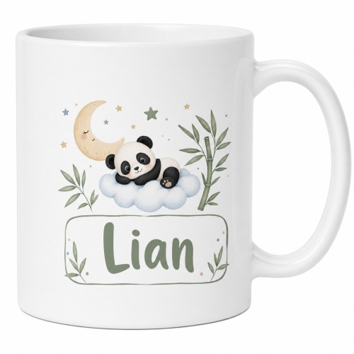 Tasse »Schlafender Panda & Name Lian«