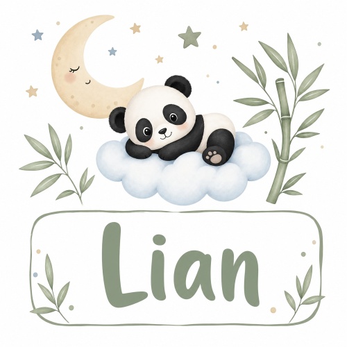 Tasse »Schlafender Panda & Name Lian«