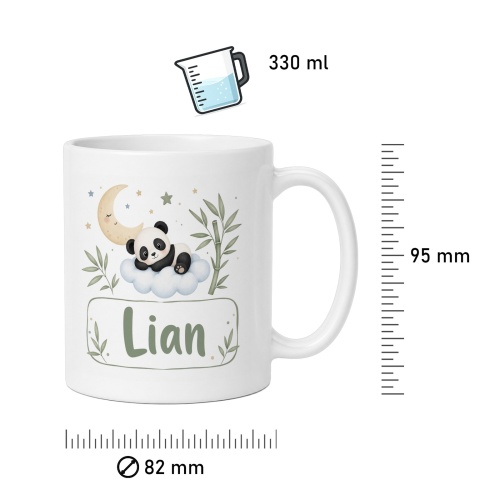 Tasse »Schlafender Panda & Name Lian«
