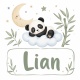 Tasse »Schlafender Panda & Name Lian«