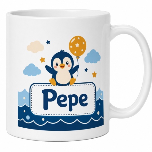 Tasse »Pinguin mit Ballon – Pepe«