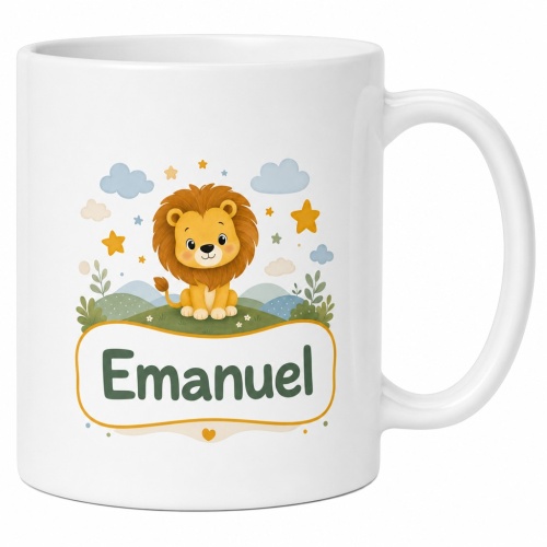 Tasse »Löwe mit Name Emanuel«