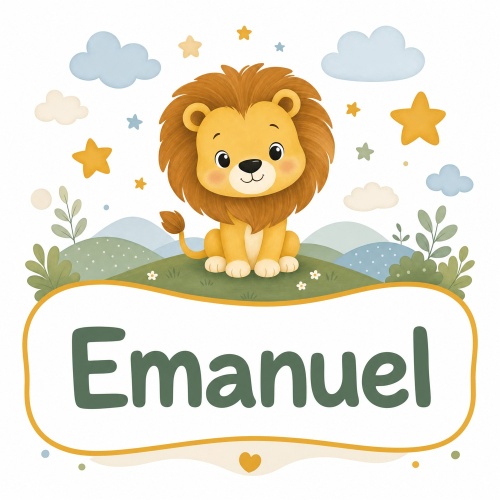 Tasse »Löwe mit Name Emanuel«