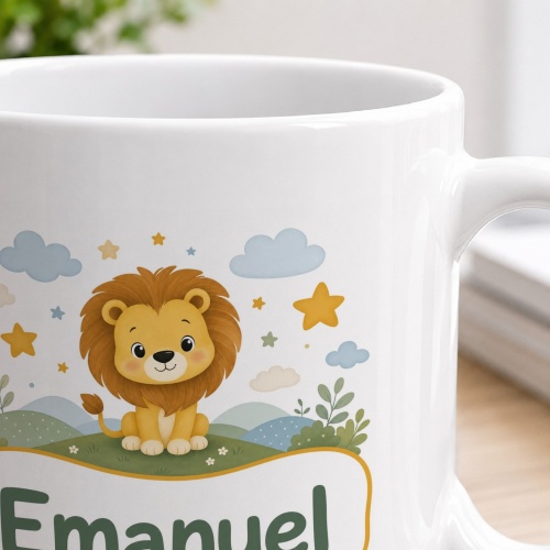 Tasse »Löwe mit Name Emanuel«
