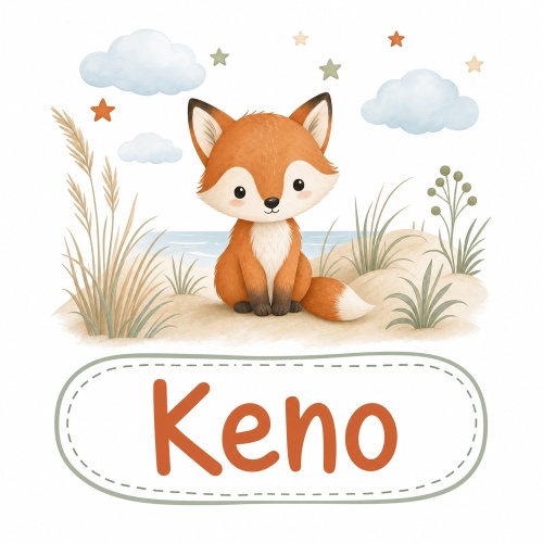 Tasse »Niedlicher Fuchs mit Name Keno«