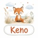 Tasse »Niedlicher Fuchs mit Name Keno«