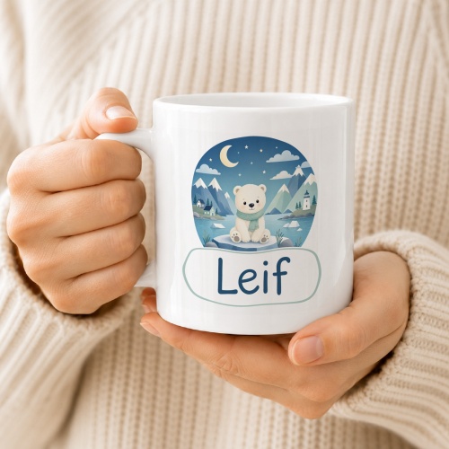 Tasse »Eisbär Leif mit Winterlandschaft«