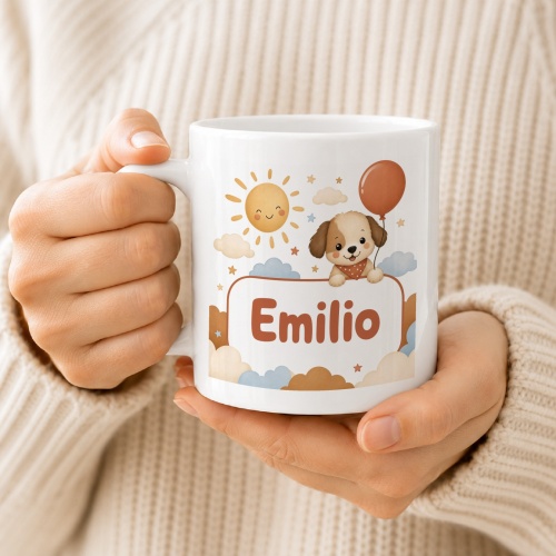 Tasse »Emilio – süßer Hund & Sonne«