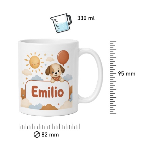 Tasse »Emilio – süßer Hund & Sonne«