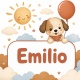 Tasse »Emilio – süßer Hund & Sonne«