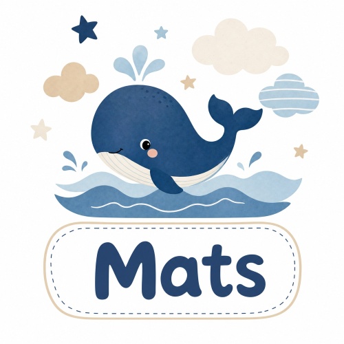 Tasse »Wal und Name Mats«