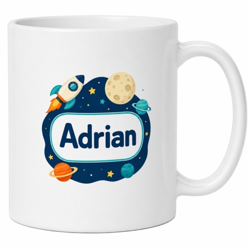 Tasse »Adrian – Weltraum & Rakete«