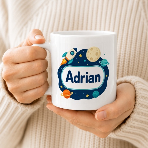 Tasse »Adrian – Weltraum & Rakete«