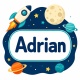 Tasse »Adrian – Weltraum & Rakete«