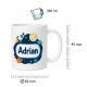 Tasse »Adrian – Weltraum & Rakete«
