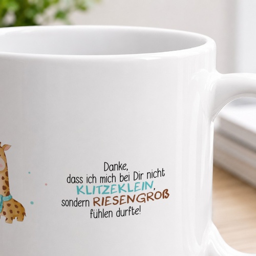 Tasse »Danke... klitzeklein... riesengroß«