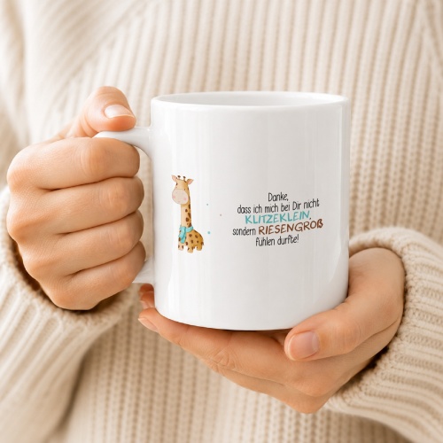 Tasse »Danke... klitzeklein... riesengroß«