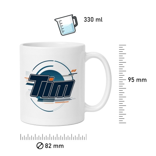Tasse »Tim« – moderner Namensdruck