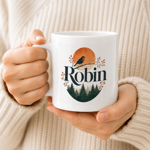 Tasse »Robin-Vogel mit Sonnenaufgang«