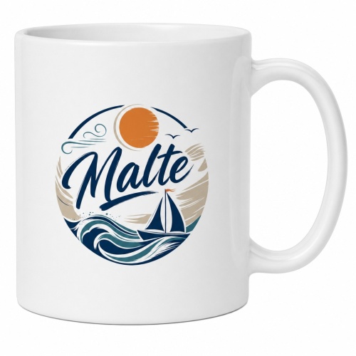 Tasse »Malte Segelboot & Sonne«