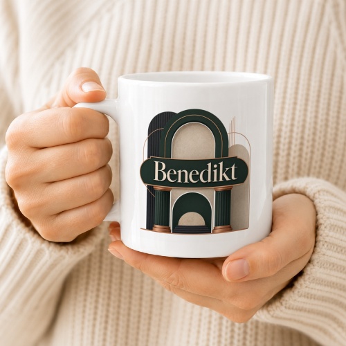 Tasse »Benedikt« mit modernem Namensdesign