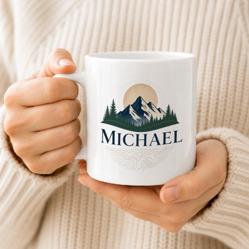Tasse »Bergmotiv mit Name Michael«