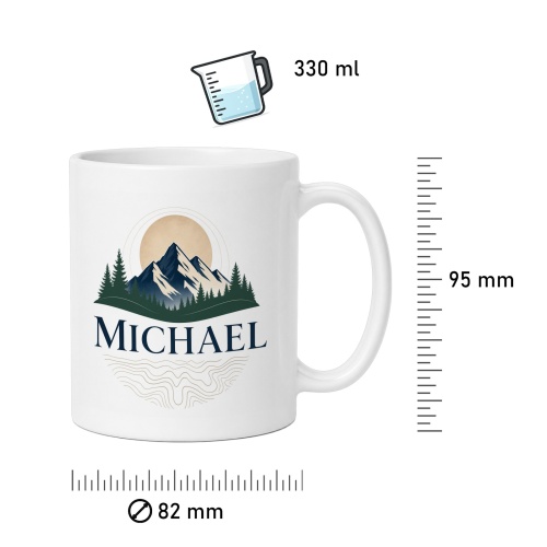 Tasse »Bergmotiv mit Name Michael«