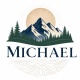 Tasse »Bergmotiv mit Name Michael«