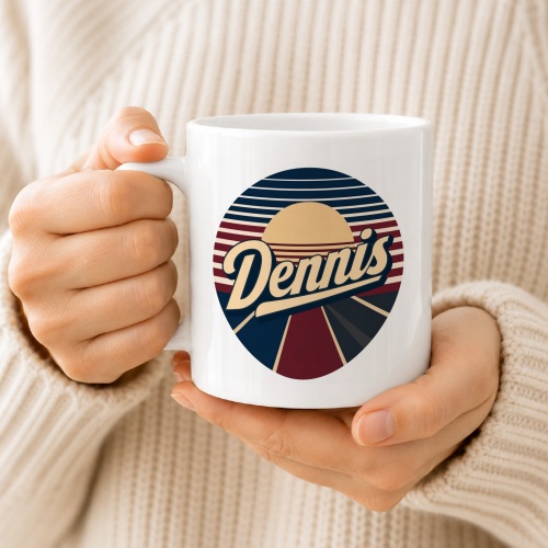 Tasse »Dennis Retro Sonnenuntergang«