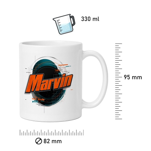 Tasse »Marvin« mit modernem Technik-Design