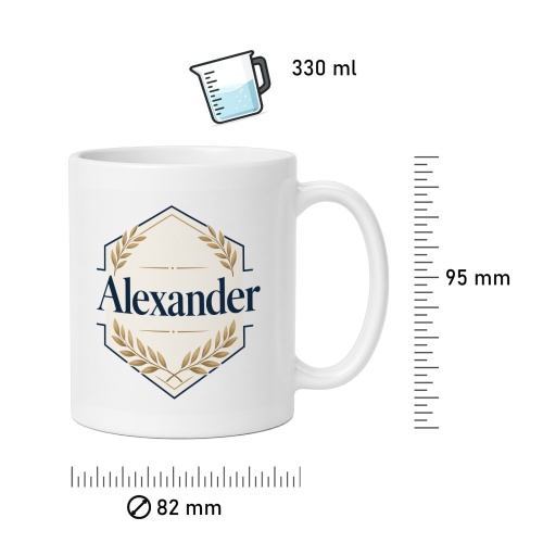 Tasse »Alexander« mit Lorbeer-Design