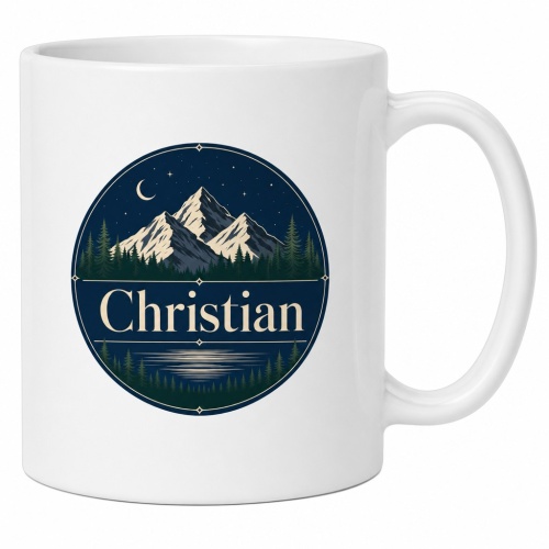 Tasse »Christian – Berge & Nachtwald«