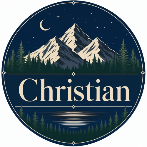 Tasse »Christian – Berge & Nachtwald«
